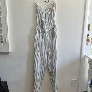 Striped sleeveless jumpsuit. NWT
